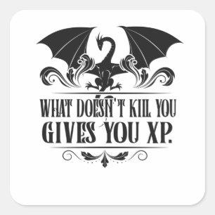 RPG Tabletop XP Dragon Master Giften Vierkante Sticker