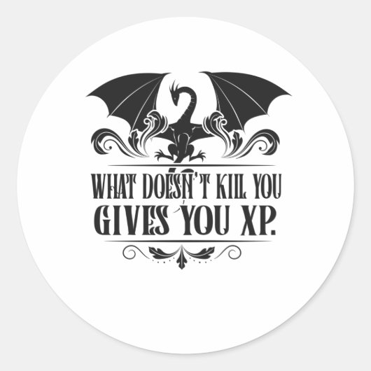 RPG Tabletop XP Dragon Master Gifts Ronde Sticker (Voorkant)