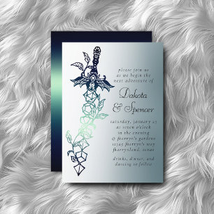 RPG-zwaard   Blauwgroen Fantasy Tabletop PnP Gamer Kaart