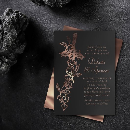 RPG-zwaard | Copper Fantasy Tafelblad Gamer Dice Kaart