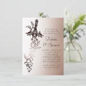 RPG-zwaard | Copper Fantasy Tafelblad Gamer Dice Kaart (Staand voorkant)