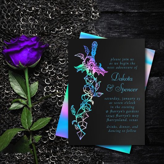 RPG-zwaard | Holo Sheen Fantasy tafelblad Gamer Di Kaart