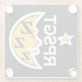 RPSGT POLYSOMNOGRAPHY-ONDERZETTER via SlipperyWind Glazen Onderzetter (Achterkant)