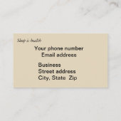 RPSGT SLEEP POLYSOMNOGRAPHY via Slipperywindow Visitekaartje (Achterkant)