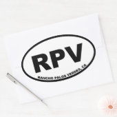 RPV Rancho Palos Verdes oval Ovale Sticker (Envelop)