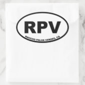 RPV Rancho Palos Verdes oval Ovale Sticker (Tas)