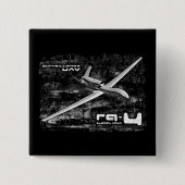 RQ-4 Global Hawk Vierkante Button 5,1 Cm (Voorkant)