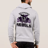 RR 03 | Aangepast voor grijze Mannen van zwarte re Hoodie (Achterkant)