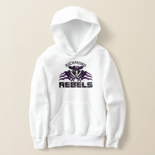 RR 03   Zwarte Logo Kinder witte hoodie