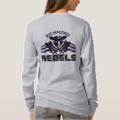 RR 03 | Zwarte Logo van de Rebel Vrouwen met twee  T-shirt (Achterkant)
