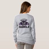 RR 03 | Zwarte Logo van de Rebel Vrouwen met twee  T-shirt (Achterkant volledig)