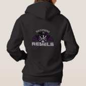 RR 04 | Grunge Rebel Logo Women's Black Hoodie (Achterkant)
