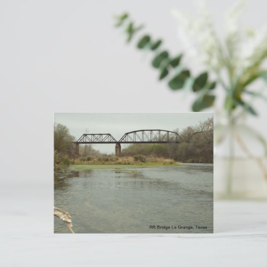 RR Bridge La Grange, Texas Briefkaart (Staand voorkant)