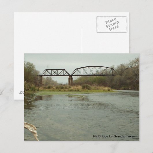 RR Bridge La Grange, Texas Briefkaart (Voorkant / Achterkant)