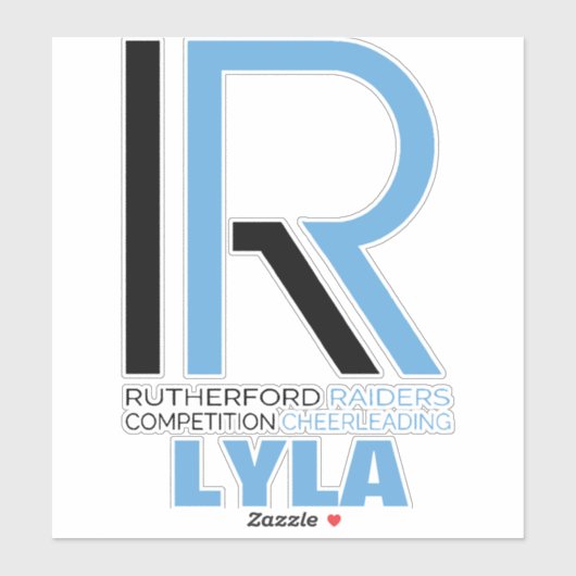 RR Comp Cheer Car Decal Sticker (Vel)