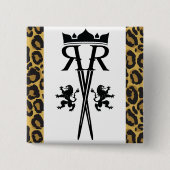 RR-Logo-Button Vierkante Button 5,1 Cm (Voorkant)