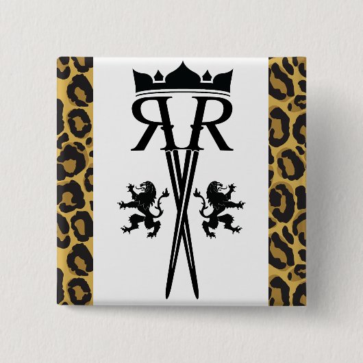 RR-Logo-Button Vierkante Button 5,1 Cm (Voorkant)