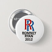 RR Romney Ryan '12 Ronde Button 5,7 Cm (Voorkant /achterkant)