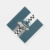 Rraceauto, zwarte & witboek servet (Hoek)