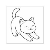 Rrekkende Witte Kat Zelfinktende Stempel (Design)