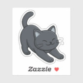 Rrekkende Zwarte Kat Sticker (Vel)