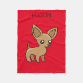 Rrendevlootsdeken in het rood. Persoonlijke naam. Fleece Deken (Voorkant)