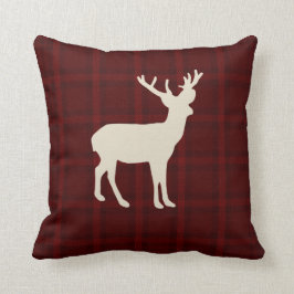 Rrendier in de rode lammeren | Soft Rustic Holiday Kussen