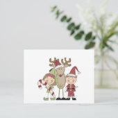 Rrendieren en Elves T-shirts en cadeautjes Briefkaart (Staand voorkant)