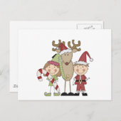 Rrendieren en Elves T-shirts en cadeautjes Briefkaart (Voorkant / Achterkant)