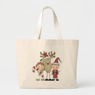 Rrendieren en Elves T-shirts en cadeautjes Grote Tote Bag