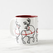 Rrendierenkoffiebeker kerstcadeautjes voor Mok (Voorkant links)