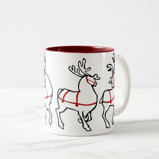 Rrendierenkoffiebeker kerstcadeautjes voor Mok (Voorkant rechts)