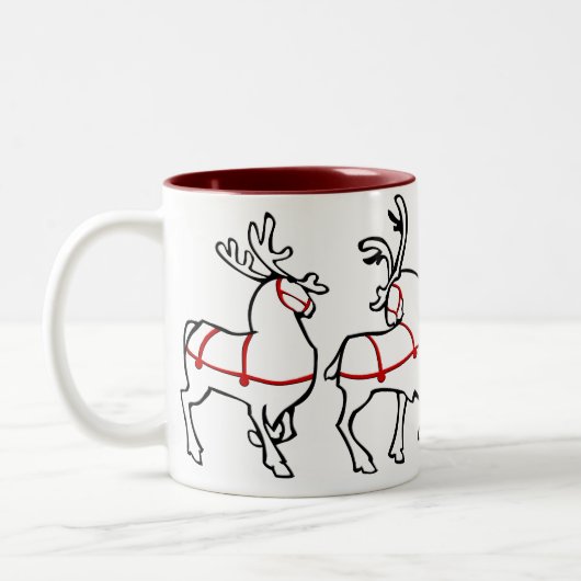 Rrendierenkoffiebeker kerstcadeautjes voor Mok (Links)