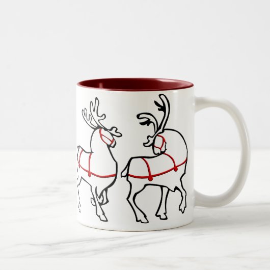 Rrendierenkoffiebeker kerstcadeautjes voor Mok (Rechts)
