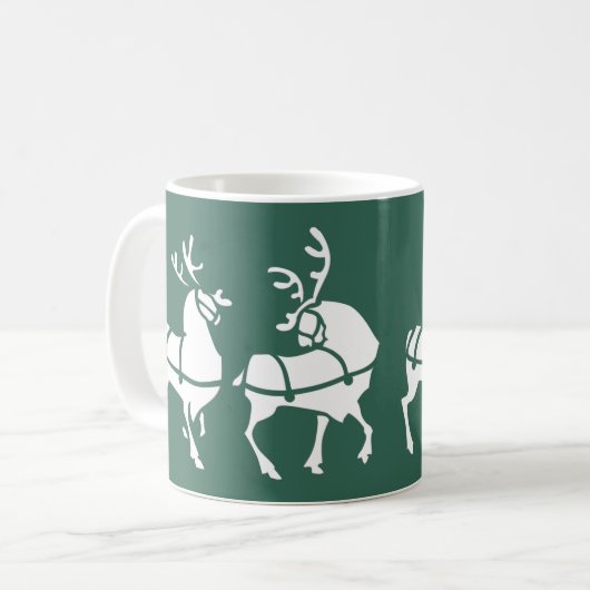 Rrendierenkoffiebeker kerstcadeautjes voor Mok (Voorkant links)