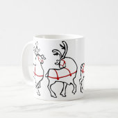 Rrendierenkoffiebeker kerstdecor voor Mok (Voorkant links)