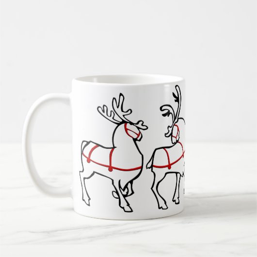 Rrendierenkoffiebeker kerstdecor voor Mok (Links)