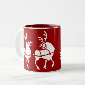 Rrendierenkoffiebeker kerstdecor voor Mok (Voorkant links)