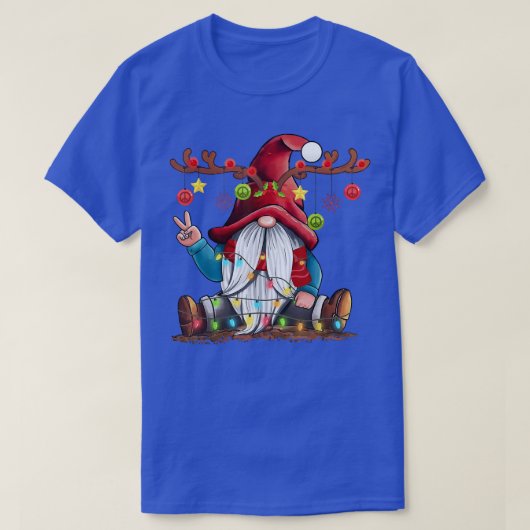 Rrendierenkuin met kerstboom Gnome Pea T-shirt (Design voorkant)