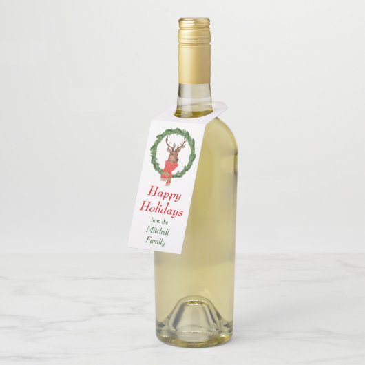 Rrendierkerstwijn Flessenhanger (Schuin)