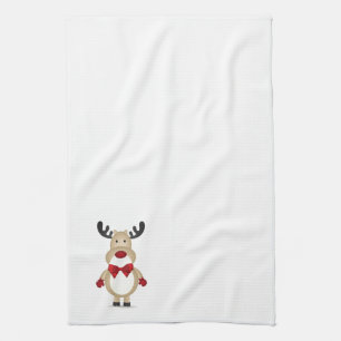 Rrendierkeukenhanddoek met rode Stropdas Theedoek