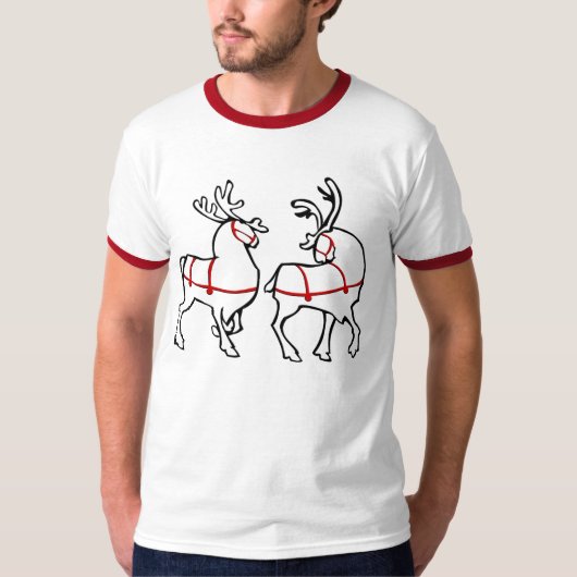 Rrendierlijk Shirt feestelijke kerstT-shirts en ca (Voorkant)
