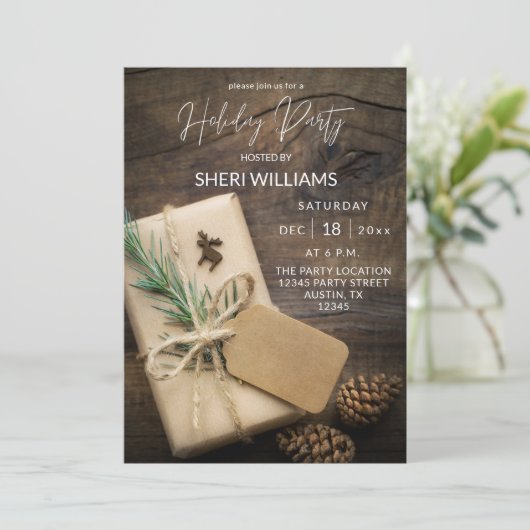 Rrendiervakantie en Cadeau 2 Kaart (Staand voorkant)