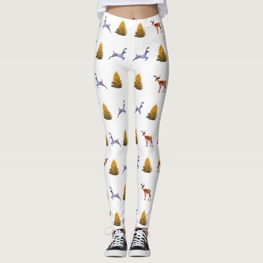 Rrendiervakantieboom Leggings (Voorkant)
