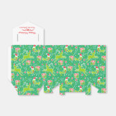 Rrendiervogel, groene doos met cadeautjes voor rod bedankdoosjes (Uitgevouwen)