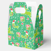 Rrendiervogel, groene doos met cadeautjes voor rod bedankdoosjes (Geopend)