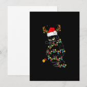 Rrendierzwarte kerstlampjes met kerstlampje Lover  Kaart (Voorkant / Achterkant)