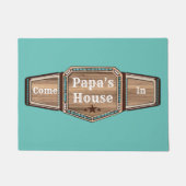 Rrestgordel past naamkleur aan deurmat (Voorkant)