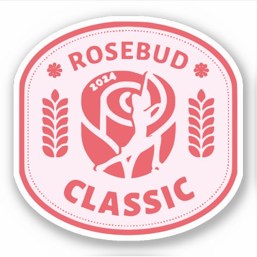 RRFSC 2024 Rosebud Classic Vinyl Sticker (Voorkant)