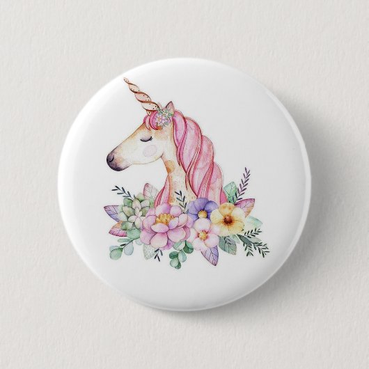 Rround Unicorn Button drukt uzelf ontwerper uit (Voorkant)
